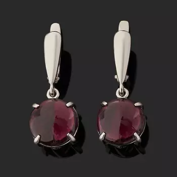 Серьги гранат родолит (серебро 925 пр.)