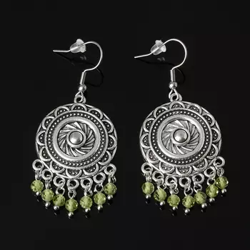 Серьги хризолит (биж. сплав, сталь хир.) огранка