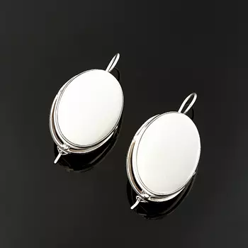 Серьги кахолонг (серебро 925 пр.)