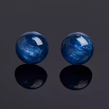 Серьги кианит синий (биж. сплав) пуссеты