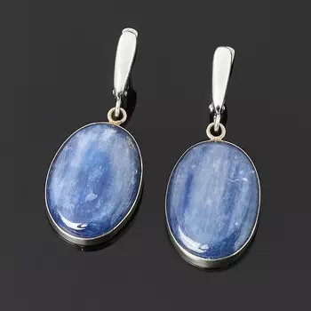 Серьги кианит синий (нейзильбер)