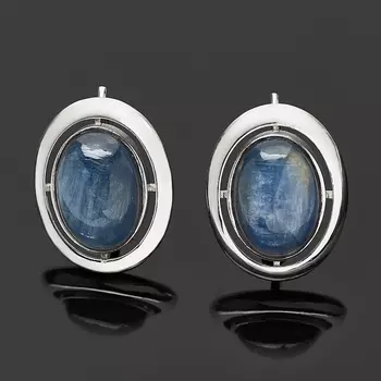 Серьги кианит синий (серебро 925 пр. родир. бел.)