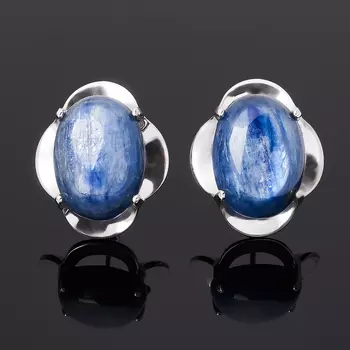 Серьги кианит синий (серебро 925 пр. родир. бел.)