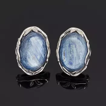 Серьги кианит синий (серебро 925 пр. родир. бел.)