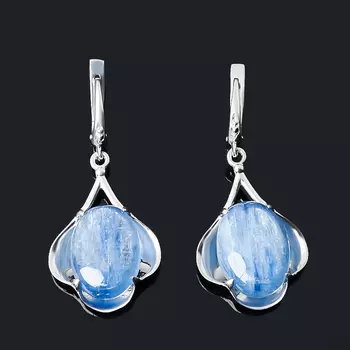 Серьги кианит синий (серебро 925 пр.)
