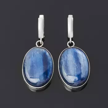 Серьги кианит синий (серебро 925 пр.)