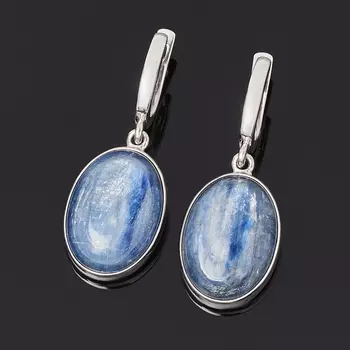 Серьги кианит синий (серебро 925 пр. родир. бел.)