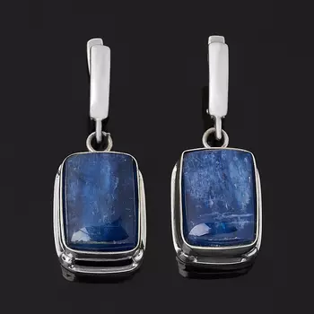 Серьги кианит синий (серебро 925 пр.)