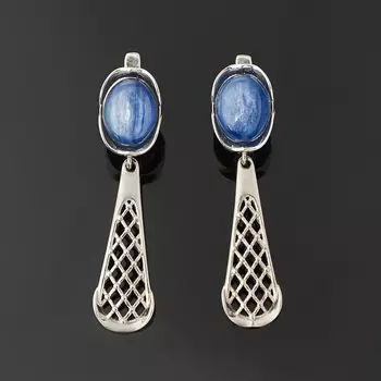 Серьги кианит синий (серебро 925 пр.)