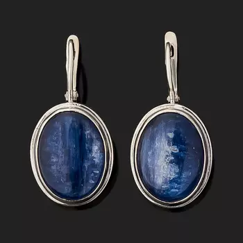 Серьги кианит синий (серебро 925 пр.)