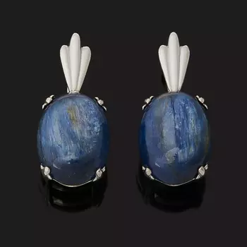 Серьги кианит синий (серебро 925 пр.)
