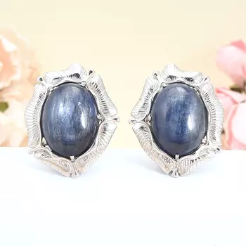 Серьги кианит синий (серебро 925 пр.)