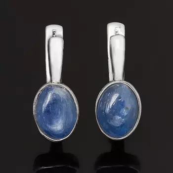 Серьги кианит синий (серебро 925 пр. родир. бел.)