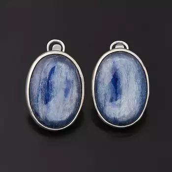 Серьги кианит синий (серебро 925 пр. родир. бел.)