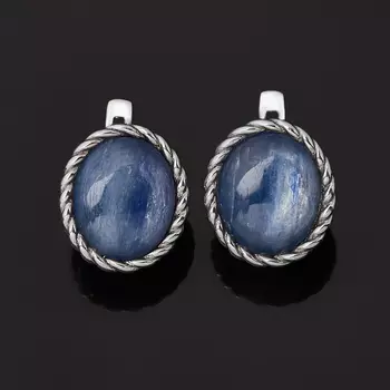 Серьги кианит синий (серебро 925 пр. родир. бел.)