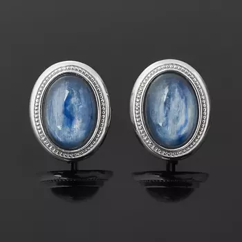 Серьги кианит синий (серебро 925 пр. родир. бел.)