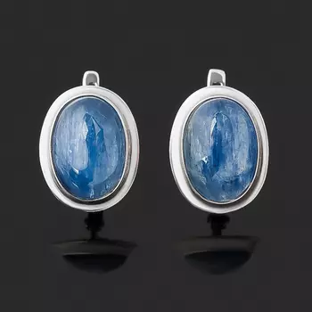 Серьги кианит синий (серебро 925 пр. родир. бел.)