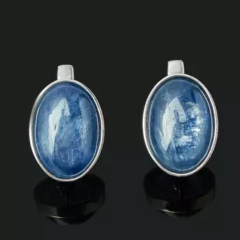 Серьги кианит синий (серебро 925 пр. родир. бел.)