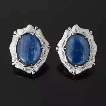 Серьги кианит синий (серебро 925 пр. родир. бел.)