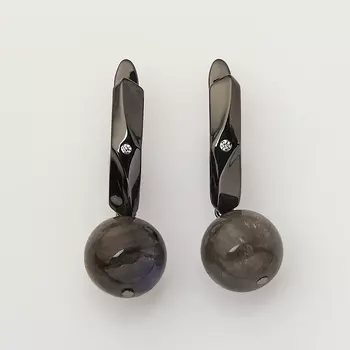 Серьги лабрадор (биж. сплав)