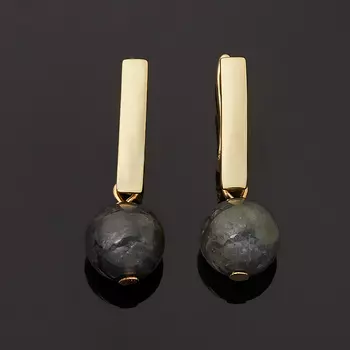 Серьги лабрадор (биж. сплав позолота)