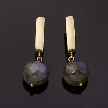 Серьги лабрадор (биж. сплав позолота)