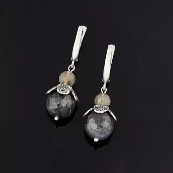 Серьги лабрадор (серебро 925 пр.)