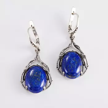 Серьги лазурит (серебро 925 пр.)