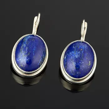 Серьги лазурит (серебро 925 пр.)