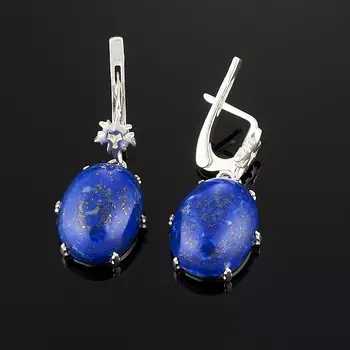 Серьги лазурит (серебро 925 пр.)