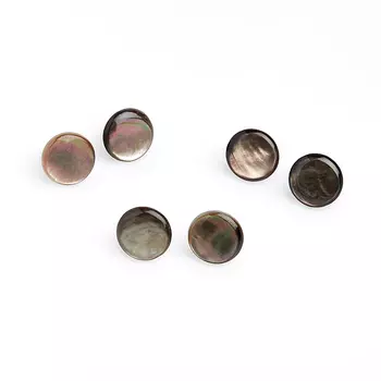 Серьги перламутр серый пуссеты (биж. сплав)