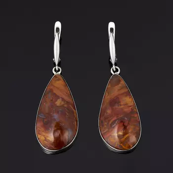 Серьги петерсит (серебро 925 пр.)