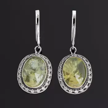 Серьги пренит (серебро 925 пр.)