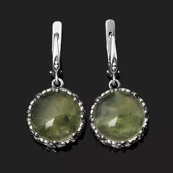 Серьги пренит (серебро 925 пр. оксидир.)