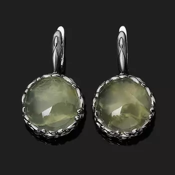 Серьги пренит (серебро 925 пр. оксидир.)