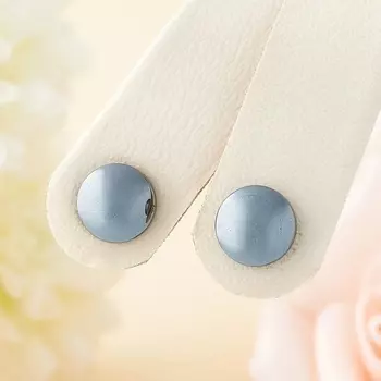 Серьги (пуссеты) гематит