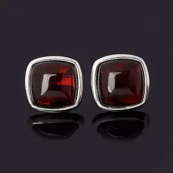 Серьги янтарь (серебро 925 пр. родир. бел.) пуссеты