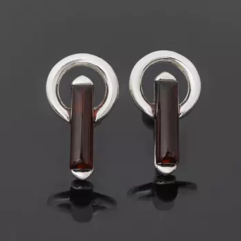 Серьги янтарь (серебро 925 пр. родир. бел.) пуссеты