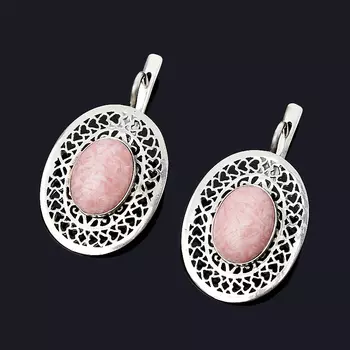 Серьги родохрозит (серебро 925 пр.)