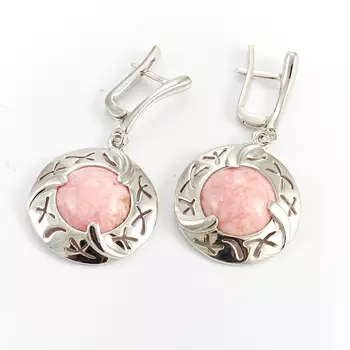 Серьги родохрозит (серебро 925 пр.)
