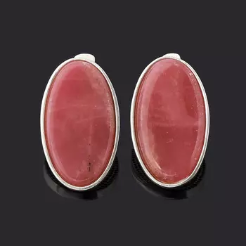 Серьги родонит (серебро 925 пр.)