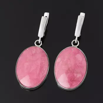 Серьги родонит (серебро 925 пр.)