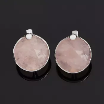 Серьги розовый кварц (серебро 925 пр.)