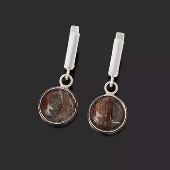 Серьги рутиловый кварц (серебро 925 пр.)