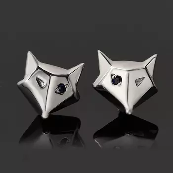 Серьги сапфир (серебро 925 пр. родир. бел.) пуссеты огранка