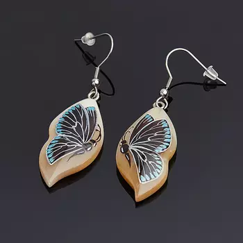 Серьги селенит (биж. сплав)