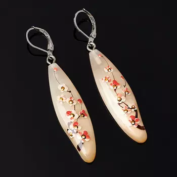 Серьги селенит (биж. сплав)