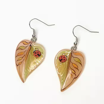 Серьги селенит (биж. сплав)