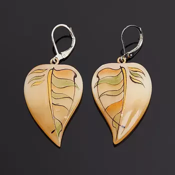 Серьги селенит (биж. сплав)