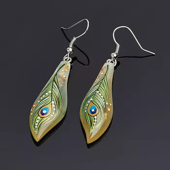 Серьги селенит (биж. сплав)